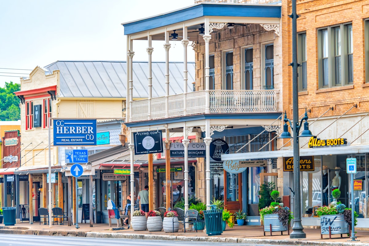 Charming shops along Main Street